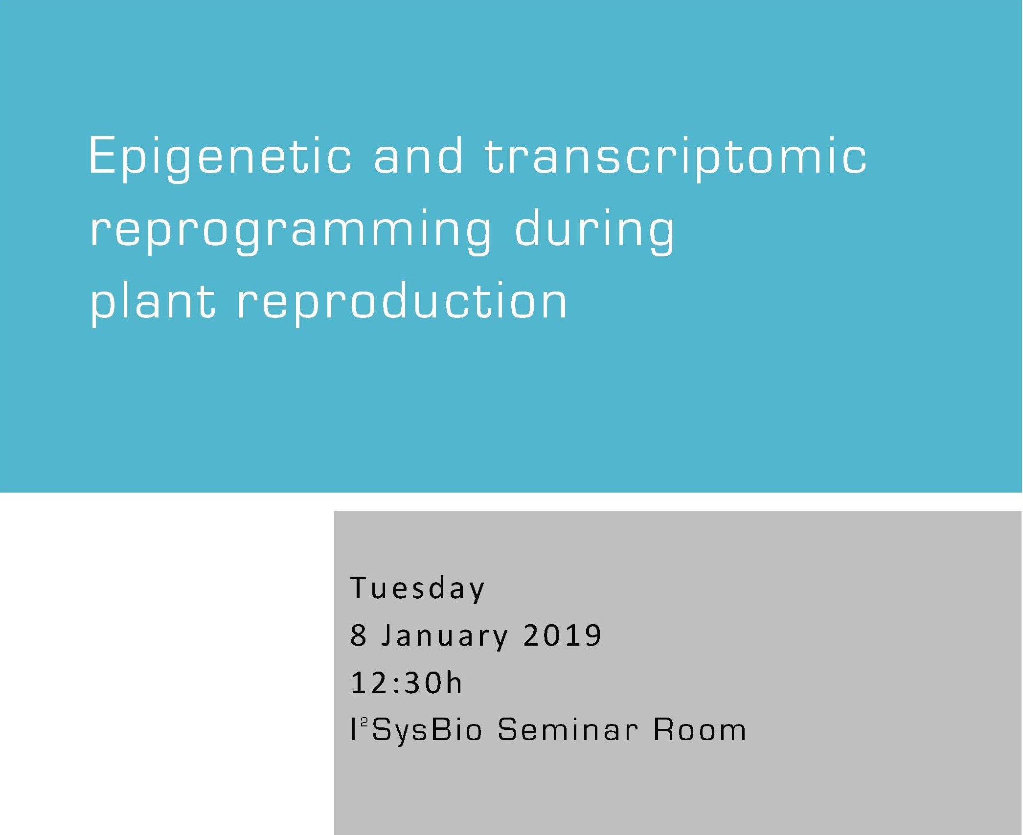 Epigenetic and transcriptomic reprogramming during plant reproduction